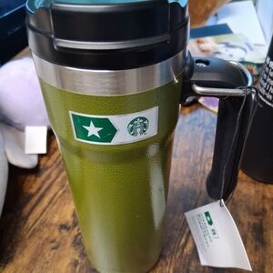 Starbucks Olive Green Travel 20 Oz Tumbler